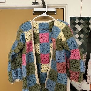 handmade granny square cardigan
